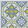 Dollhouse Miniature Rug: Josephine Blue